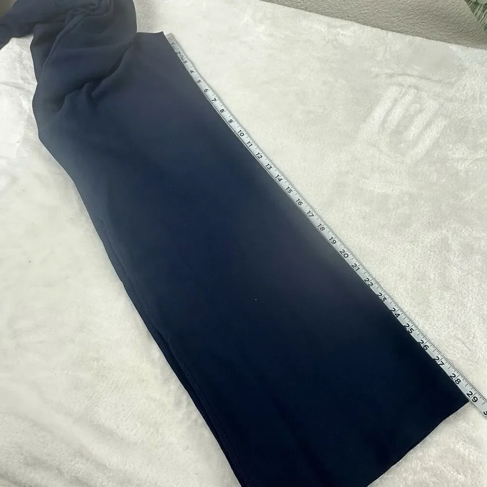 Vince Camuto Women's 6 Petite Blouson Tier‎ Jumpsuit Navy Blue Semi Formal New